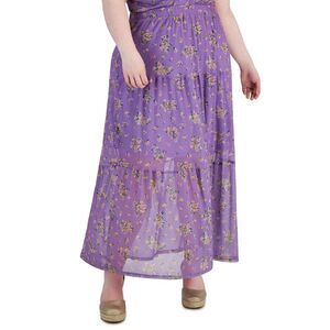 Trendy Plus Size Mesh Maxi Skirt